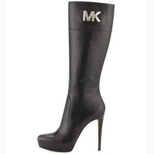 Black Leather Michael Kors Haley Boot size 7.